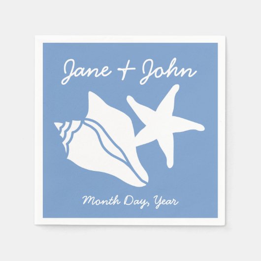 Sommerhäuser in Periwinkle Napkins Serviette (Vorderseite)
