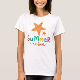 Sommerhäuser und Starfish Frauen T-Shirt