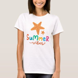 Sommerhäuser und Starfish Frauen T-Shirt
