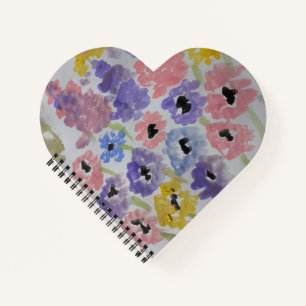 Sommerherz der Wildblumen Notizblock