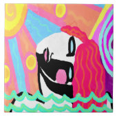 Sommerhitze Abstraktes Digitalbild Fliese (Vorderseite)