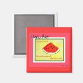 Sommerhitze Haiku Art Watermelon Magnet (Vorderseite/Rückseite)