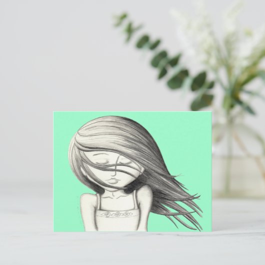 Sommerhitze Postkarte (Stehend Vorderseite)