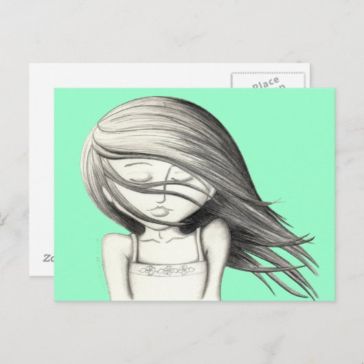 Sommerhitze Postkarte (Vorne/Hinten)