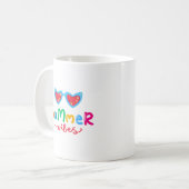 Sommerhitze und Sonnenbrille Kaffeetasse (Vorderseite Links)