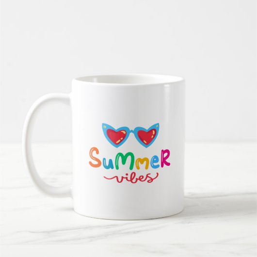 Sommerhitze und Sonnenbrille Kaffeetasse (Links)