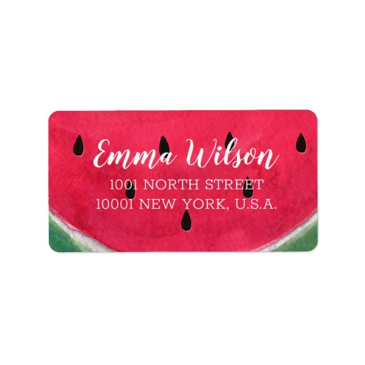 Sommerhitzmarken mit Watermelon Adressaufkleber (Vorne)