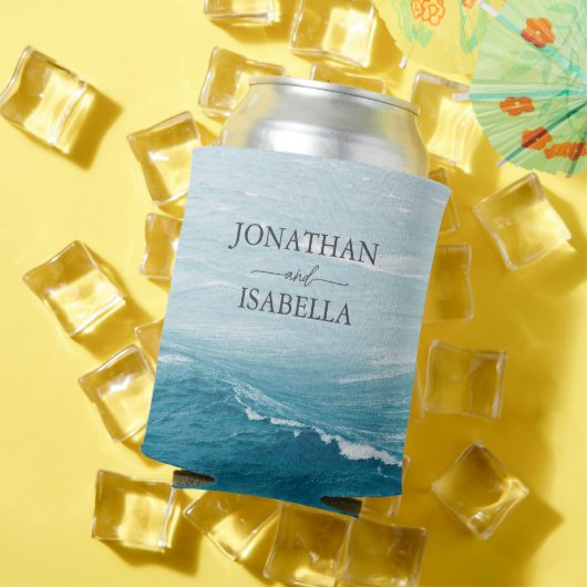 Sommerhochzeit am Ozean des blauen Meerwassers Dosenkühler (In Situ Sommer)