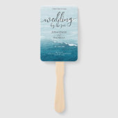 Sommerhochzeit am Ozean des blauen Meerwassers Fächer (Vorderseite)