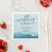 Sommerhochzeit am Ozean des blauen Meerwassers Serviette (Beispiel)