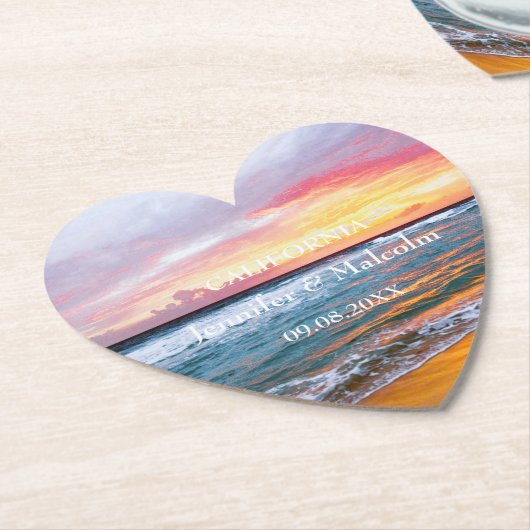 Sommerhochzeit am tropischen Strand Untersetzer (angewinkelt)