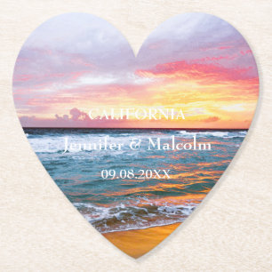 Sommerhochzeit am tropischen Strand Untersetzer