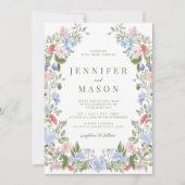 Sommerhochzeit auf der Wiese Einladung (Vorderseite)