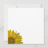 Sommerhochzeit der Gelben Sonnenblume Einladung (Rückseite)