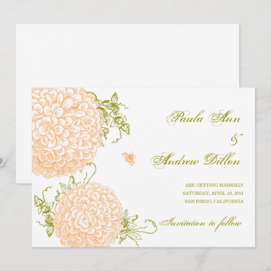 Sommerhochzeit Einladung (Vorne/Hinten)