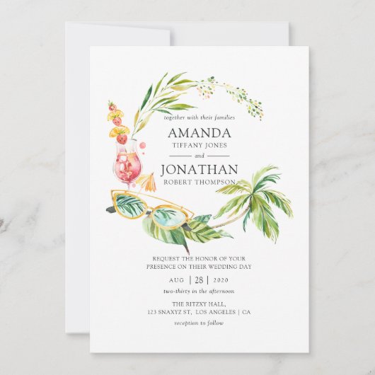 Sommerhochzeit Einladung (Vorderseite)