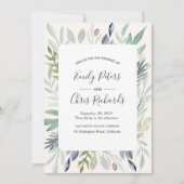 Sommerhochzeit Einladung Green Foliage (Vorderseite)