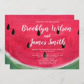 Sommerhochzeit Einladungen mit Watermelon (Vorne/Hinten)