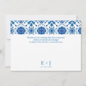 Sommerhochzeit im Mittelmeer "Vielen Dank" Save The Date (Rückseite)