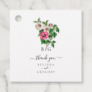 Sommerhochzeit im tropischen Hibiskus Geschenkanhänger