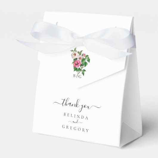 Sommerhochzeit im tropischen Hibiskus Geschenkschachtel (Vorderseite)