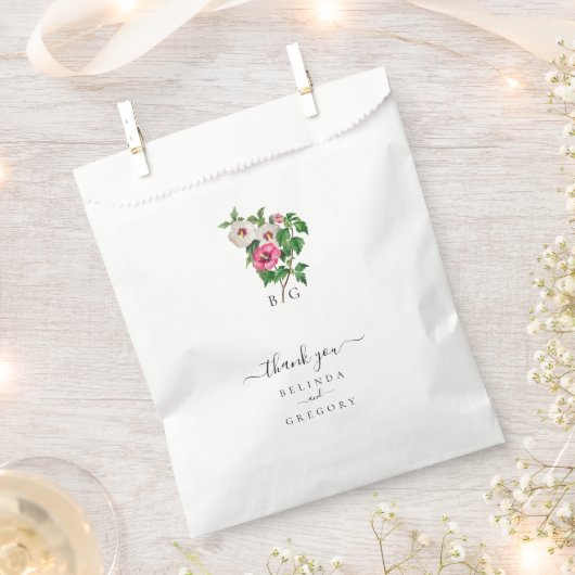 Sommerhochzeit im tropischen Hibiskus Geschenktütchen (Ausgeschnitten)