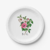 Sommerhochzeit im tropischen Hibiskus Pappteller (Vorderseite)