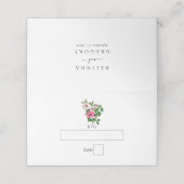 Sommerhochzeit im tropischen Hibiskus Platzkarte (Außenseite Aufgefaltet)