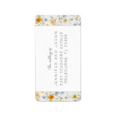 Sommerhochzeit im Wildblume Garden Adressaufkleber (Vorne)