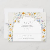Sommerhochzeit im Wildblume Garden RSVP Karte (Vorderseite)
