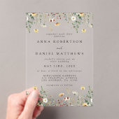 Sommerhochzeit in der Wildblume Acryleinladungen (Insitu (Handheld))