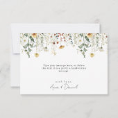 Sommerhochzeit in der Wildblume Dankeskarte (Rückseite)