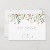 Sommerhochzeit in der Wildblume Dankeskarte (Rückseite)