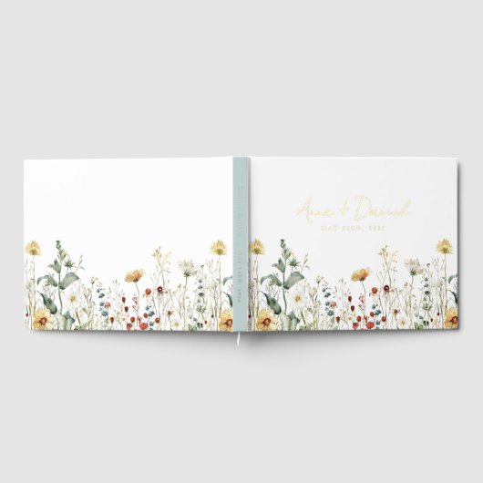 Sommerhochzeit in der Wildblume Gästebuch (Voll)