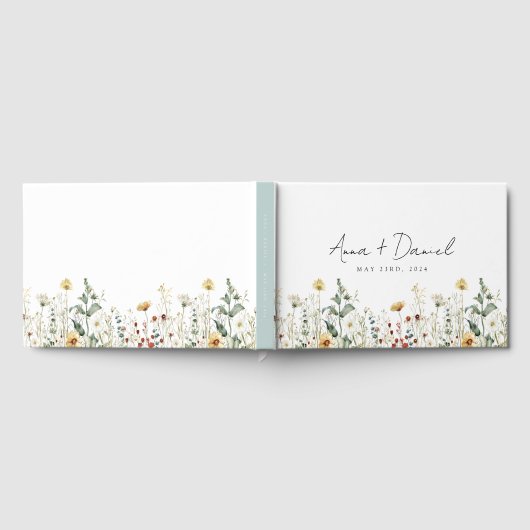 Sommerhochzeit in der Wildblume Gästebuch (Voll)