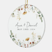Sommerhochzeit in der Wildblume Keramik Ornament (Links)