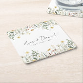 Sommerhochzeit in der Wildblume Rechteckiger Pappuntersetzer (angewinkelt)