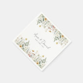 Sommerhochzeit in der Wildblume Serviette (Ecke)