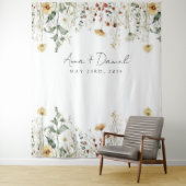 Sommerhochzeit in der Wildblume Wandteppich (Beispiel)