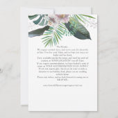Sommerhochzeit mit tropischem Thema Einladung (Rückseite)