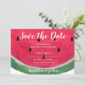 Sommerhochzeit retten Terminkalender Wassermelone Save The Date (Stehend Vorderseite)
