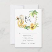Sommerhochzeit RSVP Karte (Vorderseite)