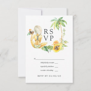 Sommerhochzeit RSVP Karte