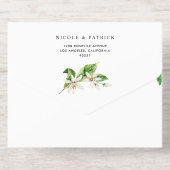 Sommerhochzeit von Wasserfarben Lemon All-in-One-Einladung (Rückseite)