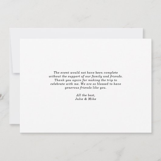 Sommerhochzeit von Wasserfarben-Orangen und Zitron Dankeskarte (Rückseite)