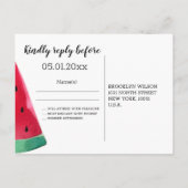 Sommerhochzeiten RSVP Postkarten mit Watermelon (Rückseite)