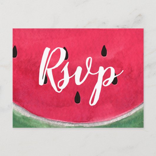 Sommerhochzeiten RSVP Postkarten mit Watermelon (Vorderseite)