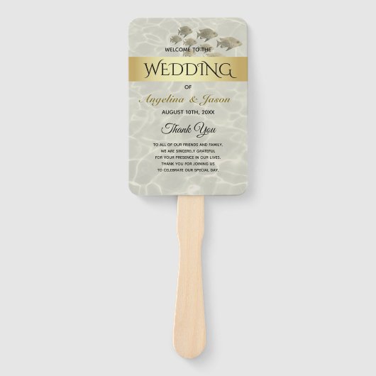 Sommerhochzeitprogramm Fächer (Vorderseite)