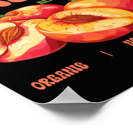 Sommerhof Frische Pfirsiche Bio Nicht Gmo Ortsfu Poster (Ecke)