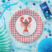 Sommerhummer, Gingham, 4. Juli Pappteller (Party)